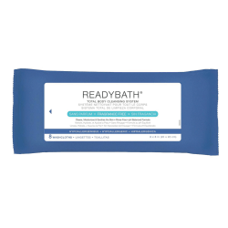 ReadyBath Total Body Cleansing Standard-Weight Washcloths, Scented, 8"x 8", White, 8 Washcloths Per Pack, Case Of 30 Packs