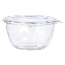 Dart® SafeSeal™ Tamper-Resistant Tamper-Evident Bowls With Flat Lids, 16 Oz, Clear, Carton Of 240 Bowls