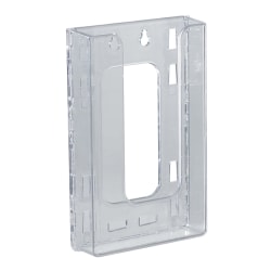 Azar Displays Single Trifold Wall-Mount Modular Brochure Holders, 7-3/4"H x 4-3/4"W x 1-1/2"D, Clear, Pack Of 10 Holders