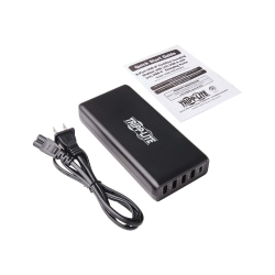 Tripp Lite 5-Port USB Charging Station - 4 USB-A Auto-Sensing & 1 USB-C PD 3.0, USB-IF Certified, 110W Max - Charging station - 110 Watt - 4.3 A - PD 3.0 - 5 output connectors (4 x USB, 24 pin USB-C) - black