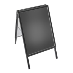 Azar Displays Slide In A-Frame Sign Holder, 36" x 23 3/4" x 27 1/2", Black Plastic Frame