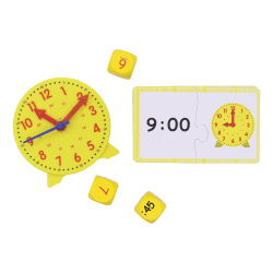 Office Depot® Brand Time Activity Set, Yellow, 1st Grade, Set Of 28 Pieces