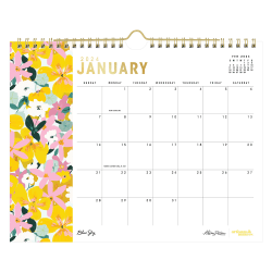 2024 Blue Sky™ Monthly Wall Calendar, 8-3/4" x 11", Happy, January To December