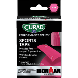 CURAD® IRONMAN Performance Series Sports Tape, 1-1/2" x 10 Yd, Pink