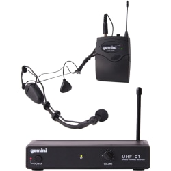 gemini UHF-01HL: Wireless Microphone System - 521.50 MHz - 100 ft Operating Range