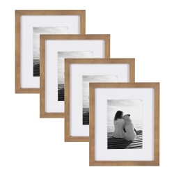 Kate and Laurel Gallery Tabletop Frame, 8x10/5x7, Rustic Brown, 4 Pack