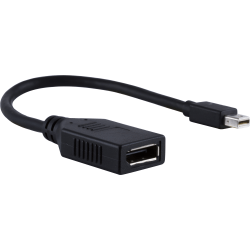 Ativa® Mini DisplayPort to DisplayPort Adapter, 6", Black, 36542