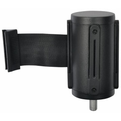 CSL Replacement belt head for CSL stanchion,5" high,Black finish;Retractable 9.5 ft BLACK belt
