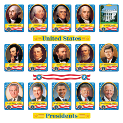TREND U.S. Presidents Bulletin Board Set, 5" x 8 1/2", Pre-K - Grade 12