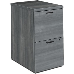 HON® 10500 Series 28"D Freestanding 2-Drawer Vertical Mobile File Cabinet, Gray