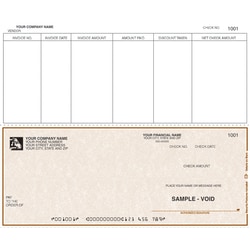 Continuous Accounts Payable Checks For RealWorld®, 9 1/2" x 7", 3-Part, Box Of 250, AP23 Bottom Voucher