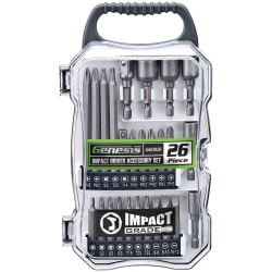 Genesis 26-Piece Impact Driver Accessory Set - Driver Bit: 1.70" Length