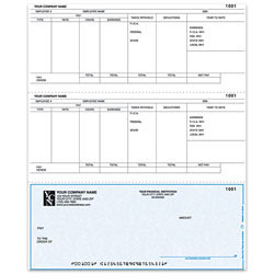 Laser Payroll Checks For RealWorld®, 8 1/2" x 11", 2-Part, Box Of 250, CP84, Bottom Voucher