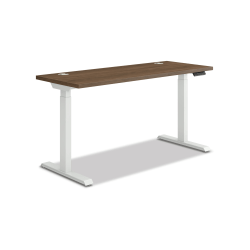 HON Coordinate 58"W Adjustable Height Standing Desk, 3-Stage Base, Pinnacle/Designer White
