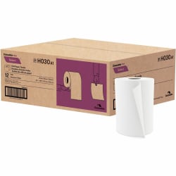 Cascades PRO Select Roll Paper Towel, 1-Ply, White, 350feet, 12 rolls/pack, Recyled,Certified - 1 Ply - H030