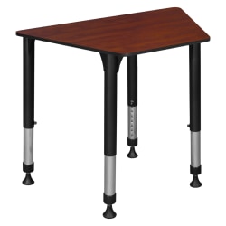 Regency 36"W Trapezoidal Adjustable Height Student Desk, Cherry