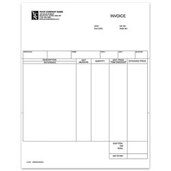 Custom LF-CI199 Laser Service Invoice For DACEASY®, 8 1/2" x 11", 1 Part, Box Of 250