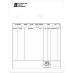 Custom Laser Invoice For M.Y.O.B®, 8 1/2" x 11", 1 Part, Box Of 250