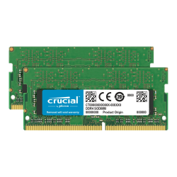 Crucial - DDR4 - kit - 32 GB: 2 x 16 GB - SO-DIMM 260-pin - 2666 MHz / PC4-21300 - CL19 - 1.2 V - unbuffered - non-ECC