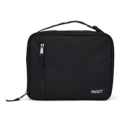 PackIt® Freezable Classic Lunch Box, 2-3/4"H x 10-1/4"W x 8-1/2"D, Black