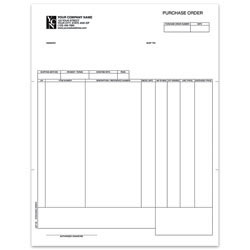 Custom Laser Purchase Order For Dynamics/Great Plains/Microsoft, 8 1/2" x 11", 1 Part, Box Of 250