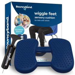 Bouncyband Wiggle Feet Sensory Cushion, 13-1/8" x 2-3/4", Blue