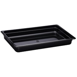 Cambro H-Pan High-Heat GN 1/1 Food Pans, 2"H x 12-3/4"W x 20-7/8"D, Black, Pack Of 6 Pans