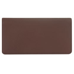 Custom Wallet Check Cover, Classic Leather, Cognac