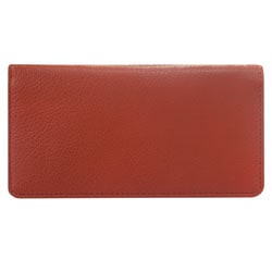 Custom Wallet Check Cover, Classic Leather, Red