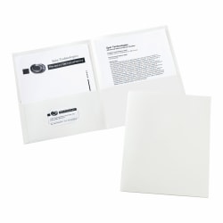 Avery® 2-Pocket Folders, Letter Size, White, Pack Of 25