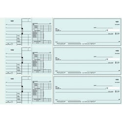 Custom 3-To-A-Page Checks, Style 41, 8 1/4" x 3 1/24", Box Of 300