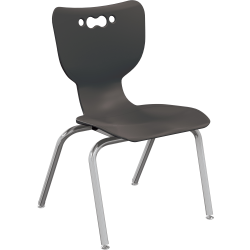 MooreCo Hierarchy Armless Chair, 14" Seat Height, Black