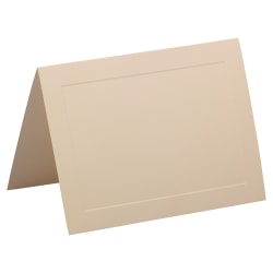 JAM Paper® Strathmore Fold-Over Cards, With Panel, 5" x 6 5/8", Ivory, Pack Of 25