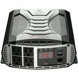 Cobra® PRO 1500W Professional-Grade Power Inverter, Black & Gray, CPI1500W