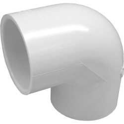 Genova PVC Pipe Fittings, 1/2", White, Pack Of 50 Fittings