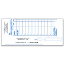 Custom Book Bound Deposit Tickets, 3 Part, 8" x 3 3/8", Box Of 150