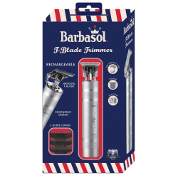Barbasol Rechargeable Zero-Gapped T-Blade Trimmer, Silver