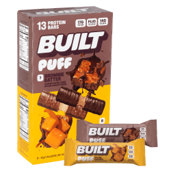 Built Puff Protein Bar Variety Twin Pack, Brownie Batter/Salted Caramel, 1.41 Oz, Total Qty 13