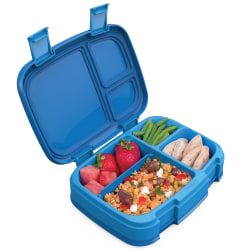 Bentgo Fresh 4-Compartment Bento-Style Lunch Box, 2-7/16"H x 7"W x 9-1/4"D, Blue