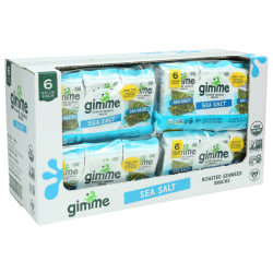 Gimme Roasted Organic Seaweed Snacks, Sea Salt, 0.17 Oz, Total Qty 48