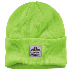 Ergodyne N-Ferno 6806 Acrylic Cuffed Rib Knit Beanie Hat, Lime