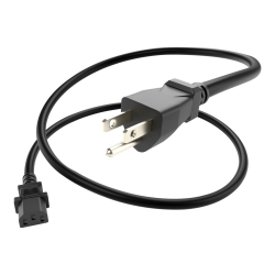 UNC Group - Power cable - NEMA 5-15P (M) to power IEC 60320 C13 - 125 V - 10 A - 25 ft - black