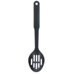 Cocina Criolla Slotted Nylon Spoon, Black