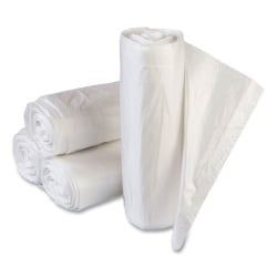 Interplast Group High Density Commercial Can Liner Value Pack, 60 gal, 14 mic, 43" x 46", Clear, Interleaved Roll, 25 Bags/Roll, 8 Rolls/CT