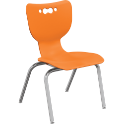 MooreCo Hierarchy Armless Chair, 14" Seat Height, Orange