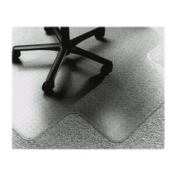 SKILCRAFT Lowith Med-pile PVC Floor Mat, Floor, Carpeted Floor, 60" L x 46" W x 0.13" H, Vinyl, Clear
