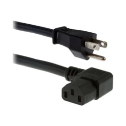 UNC Group - Power extension cable - NEMA 5-15P (P) to power IEC 60320 C13 right-angled - 125 V - 10 A - 3.05 m - black