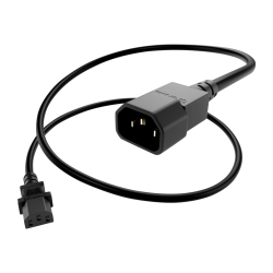 Unirise Standard Power Cord - For Electronic Equipment - 10 A - Black - 2.50 ft Cord Length
