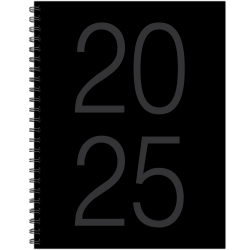 2025 Willow Creek Press Weekly/Monthly Softcover Planner, 8-1/2" x 11", Black, January To December, 48894