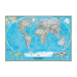 National Geographic Maps World Mural Map, 76 1/2" x 110"
